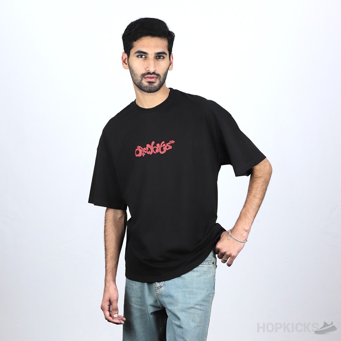 Off white barricade tape tee online